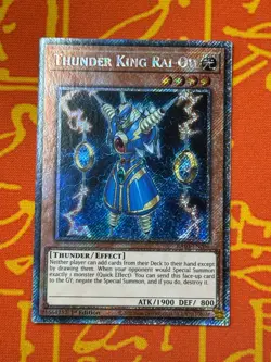 YUGIOH THUNDER KING RAI-OH PLATINUM SECRET RARE 1ST NM RA03-EN206 - Image 1