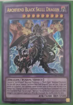 YuGiOh Archfiend Black Skull Dragon Ultra Rare 1st Edition CORE-EN048 - Image 1