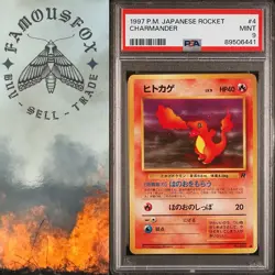 PSA 9 MINT 1997 Pokemon Japanese Rocket CHARMANDER #4 Pokemon - Image 1