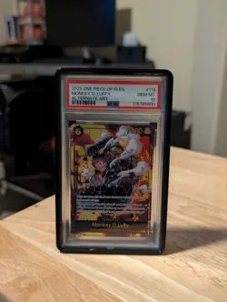 Namco Monkey.D.Luffy OP10-118 Royal Blood Secret Rare Foil Alternate Art PSA 10 - Image 1