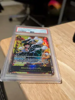 Namco Monkey.D.Luffy OP10-118 Royal Blood Secret Rare Foil Alternate Art PSA 10 - Image 2