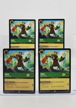 Disney Lorcana Fred - Mascot by Day 75/204 Azurite Sea Common 4 Cards Set - Image 1