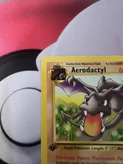 Pokemon TCG Aerodactyl Fossil 1st Edition Non-Holo Rare Card 16/62 LP Vintage - Image 4