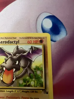 Pokemon TCG Aerodactyl Fossil 1st Edition Non-Holo Rare Card 16/62 LP Vintage - Image 5