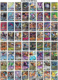 Pokemon 5 Card JUMBO Lot : Oversized Mega EX GX V Vmax Ultra Rare - Image 2