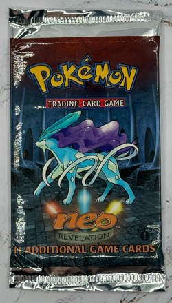 POKEMON NEO REVELATION 1st EDITION SEALED PACK WITH CARDS - SUICUNE ART - Image 2