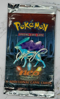 POKEMON NEO REVELATION 1st EDITION SEALED PACK WITH CARDS - SUICUNE ART - Image 4