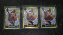 Monkey D Luffy Leader ST29-001 English One Piece TCG - 3 cards total nm/mint - Image 1