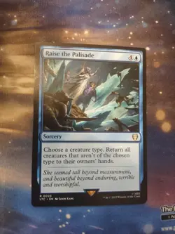 The Lord of the Rings MTG Raise the Palisade Commander Card Near Mint Condition - Image 1