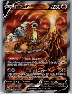 Entei V GG36/GG70 Crown Zenith: Galarian Gallery - Pokemon Card - NM - Image 1