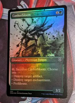 MTG *FOIL SHOWCASE* Phyrexia: All will be One Uncommon CANKERBLOOM NM - Image 1