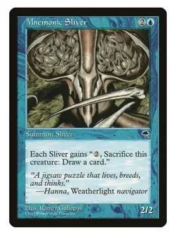 Mnemonic Sliver MTG Tempest Common LP Lightly Played Single Card - Image 1