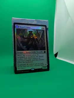 MTG Brutal Cathar/Moonrage Brute Innistrad: Midnight Hunt 007 Regular Rare Foil - Image 2
