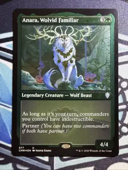 Anara, Wolvid Familiar (Foil Etched) Commander Legends Foil #577 - Image 1
