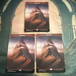 3 x Full Art land Unstable MOUNTAIN 215 /216 Magic the Gathering MTG - Image 1