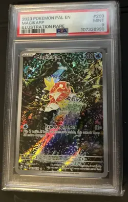 2023 POKEMON TCG PALDEA EVOLVED ILLUSTRATION RARE #203 MAGIKARP PSA 9 - Image 1