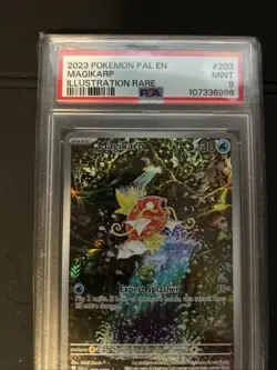 2023 POKEMON TCG PALDEA EVOLVED ILLUSTRATION RARE #203 MAGIKARP PSA 9 - Image 3