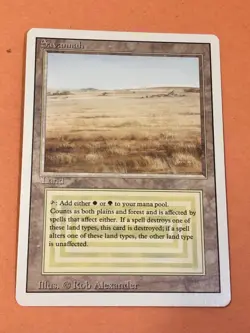 Magic: The Gathering Revised Edition Savannah SUPER Clean NM/LP - Image 1