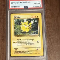 1999 Pokemon Jungle Pikachu #60 Common Psa 8 - Image 1
