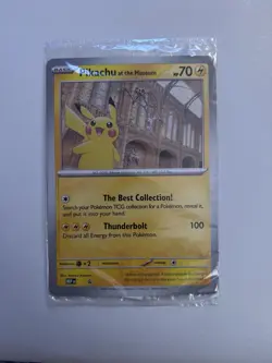 Pikachu At The Museum, Pokemon X Natural History Museum Jumbo Promo - Sealed - Image 1