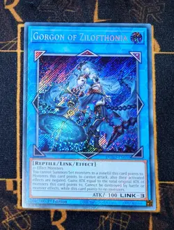 YUGIOH Gorgon of Zilofthonia (DUAD-EN050) Secret Rare 1st Edition Near Mint - Image 1