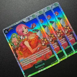 4x Rebecca OP05-091 SR - One Piece TCG English Playset Near Mint PRB-02 - Image 4