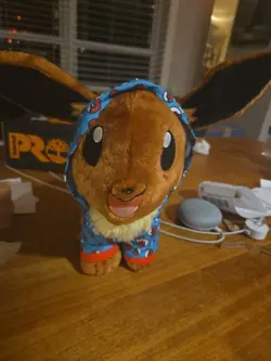 Build A Bear 16” Eevee Pokemon Plush with Pokeball Sleeper Pajamas. Sound WORKS! - Image 1