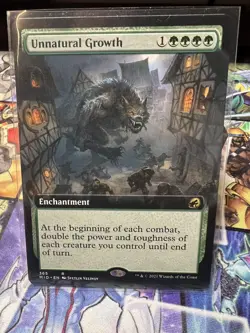 UNNATURAL GROWTH (EXTENDED ART) Innistrad: Midnight Hunt MID Magic MTG MINT CARD - Image 1