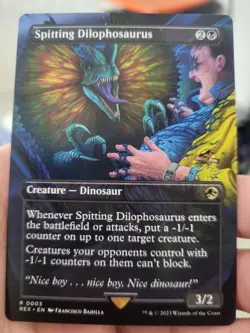 Spitting Dilophosaurus (Borderless) Universes Beyond: Jurassic Pikachu World - Image 1