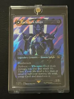 2025 MTG Final Fantasy CECIL DARK KNIGHT #0525 Borderless SURGE FOIL NM Pro-Mold - Image 1