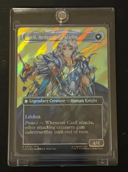 2025 MTG Final Fantasy CECIL DARK KNIGHT #0525 Borderless SURGE FOIL NM Pro-Mold - Image 2