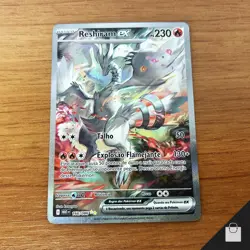 Reshiram EX 166/086 Sv: White Flare Pokemon Rare Brazilian Pack Fresh Card NM+ - Image 1