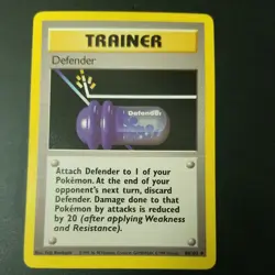 DEFENDER 80/102 - VINTAGE WOTC Pokemon Card - BASE SET - NM - Image 1