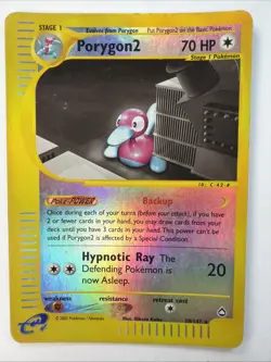 Porygon2 28/147 Aquapolis Reverse Holo 2002 E- Series Vintage Pokemon Rare - Image 1