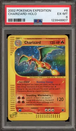 Pokemon Charizard Expedition Holo Rare #6 PSA 6 - Image 1