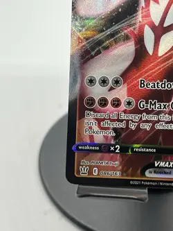 Pokemon TCG Single Strike Urshifu VMAX Battle Style Ultra Rare NM - Image 5