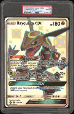 2018 POKEMON SUN & MOON CELESTIAL STORM 177a FULL ART/RAYQUAZA GX PSA 8 - Image 5