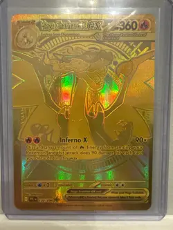 Pokemon TCG Phantasmal Flames Mega Charizard X EX #130/094 GOLD - Image 1