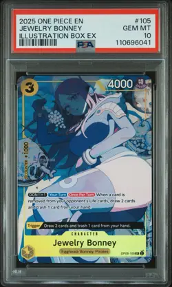 One Piece 2025 English Jewelry Bonney Illustration Box EX Psa 10 - Image 1
