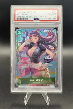 2025 ONE PIECE JPN MINI-TIN PACK SET VOL.2 BISAI #111 NICO ROBIN PSA 10 - Image 1