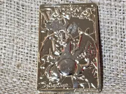 Pokemon CHARIZARD 23k Gold Plated Trading Card Vintage 1999 Burger King Blue Box - Image 3