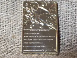 Pokemon CHARIZARD 23k Gold Plated Trading Card Vintage 1999 Burger King Blue Box - Image 4