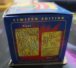 Pokemon CHARIZARD 23k Gold Plated Trading Card Vintage 1999 Burger King Blue Box - Image 4