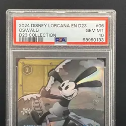 Oswald Lucky Rabbit D23 Promo Enchanted Disney Lorcana PSA 10 Gem Mint Rare - Image 3