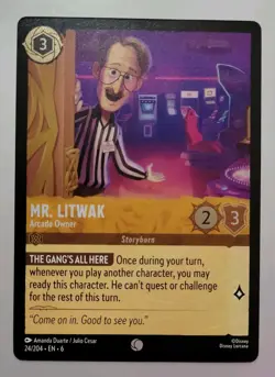 Disney Lorcana TCG - Azurite Sea: Mr. Litwak (024/204) - Common Foil - NM - Image 1