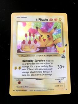 Birthday Pikachu 25th anniversary Holo 24 Celebrations Pokemon 2021 MINT - Image 2