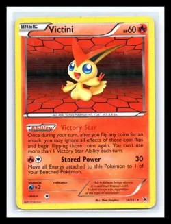 💥 Pokemon TCG Victini 14/101 Holo Rare Noble Victories B&W - Image 1