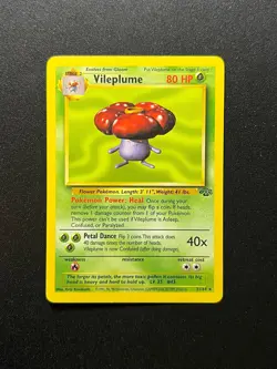Vileplume 31/64 Original Non-Holo Rare Jungle Set Pokemon Card WOTC 1999 LP - Image 1