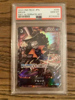PSA 10 One Piece Japanese Brook Alternate Art EB01-046 - Image 1