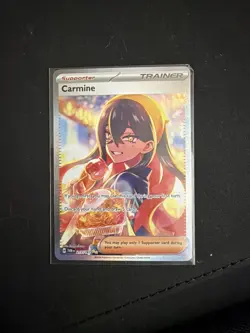 Pokemon Twilight Masquerade Holo Card Carmine, 217/167SV06, Near Mint Condition - Image 1